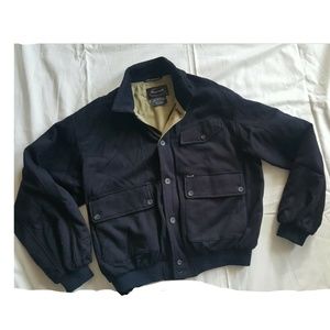 Nordstroms Faconnable wool Navy Blue bomber M